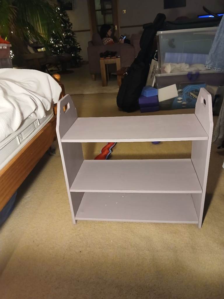 Purple/Lilac bookcase, hand painted