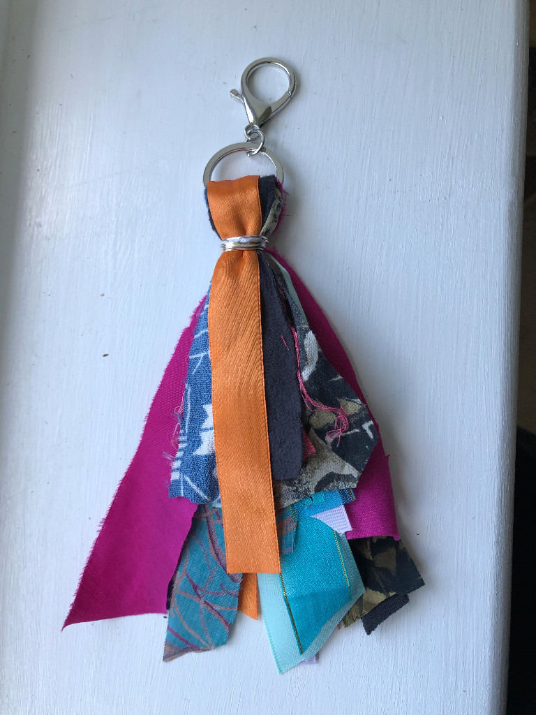 Fabric tassel keyring/bag charm (new)