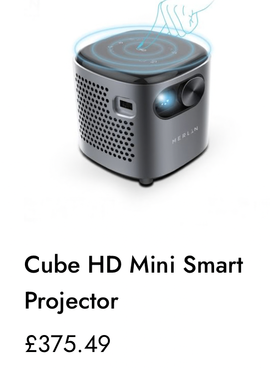 Merlin Cube HD Mini Smart Projector 240 inches 