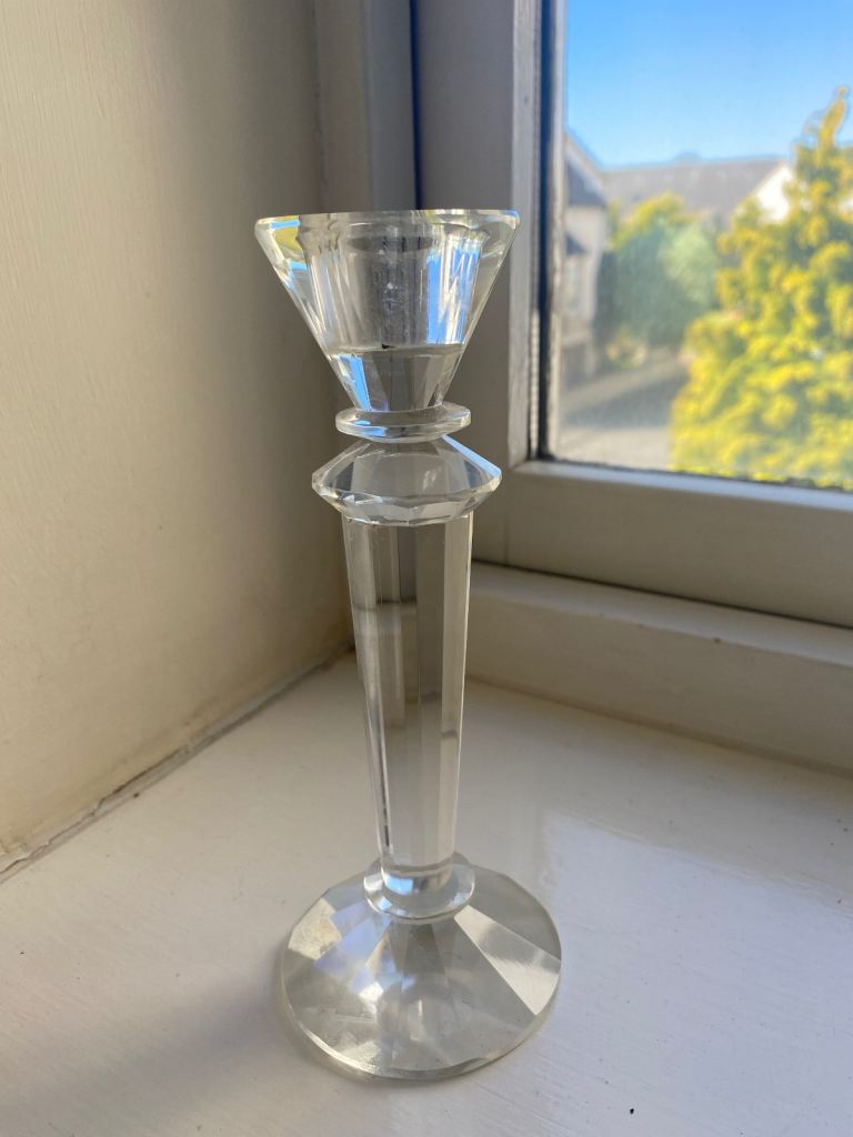 Elegant crystal candlestick