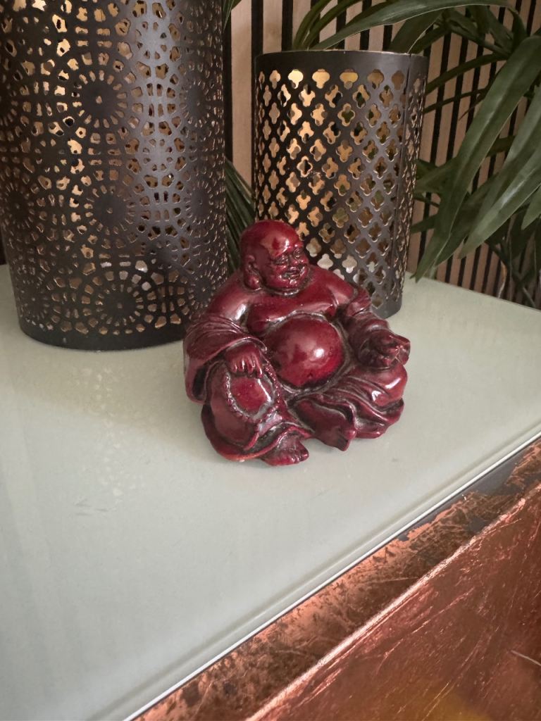 Small Red Happy Buddha Figurine – As Good As New