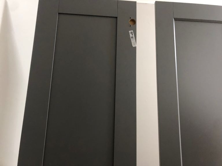 Ikea grey wardrobe or cupboard doors