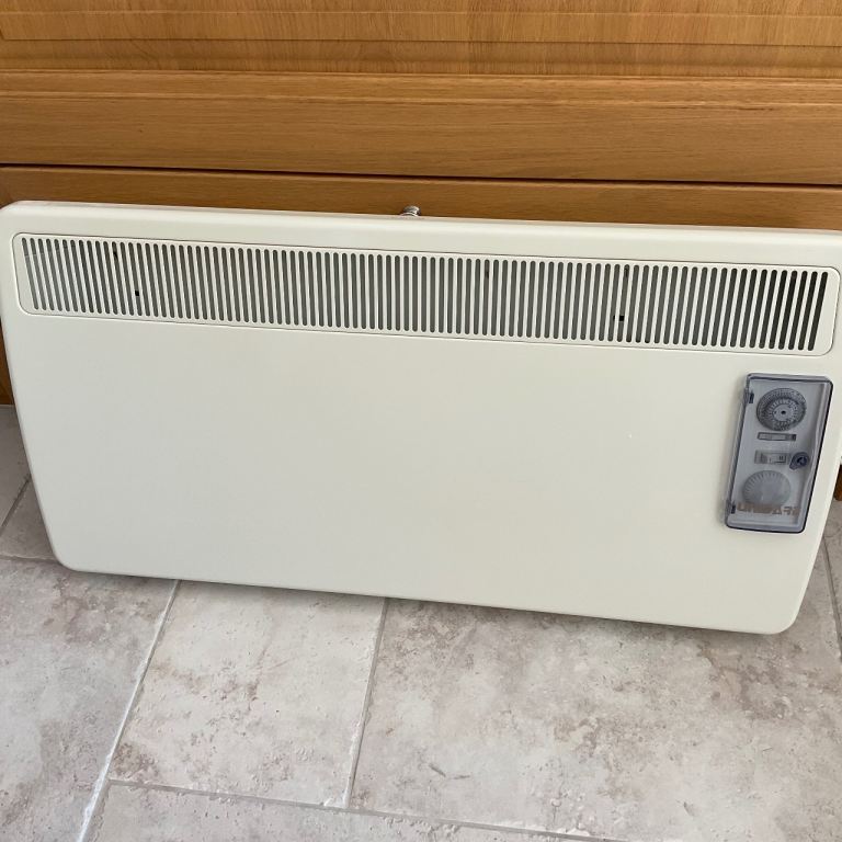 Electric Panel Heater Made in UK by Unidare/Dimplex Wall Mounted ,Adjustable Timer Smoke & Pet Free 
