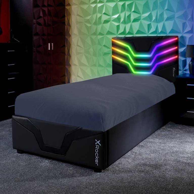 X Rocker RGB Single Gaming Bed - Black, Excellent Condition