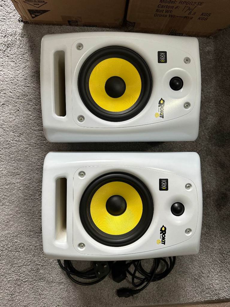KRK Rokit RP6 G2 Active Monitors, White (PAIR)