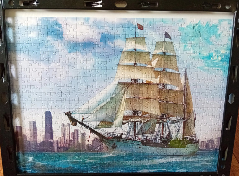 Sailing into USA harbor