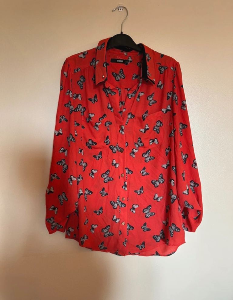 Long sleeve butterfly blouse oasis 