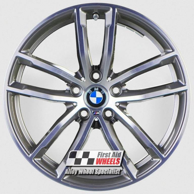 R534DFG Swap BMW 5 SERIES G30 G31 4x 18'' GENUINE STYLE 662M FERRIC GREY DIAMOND CUT ALLOY WHEELS