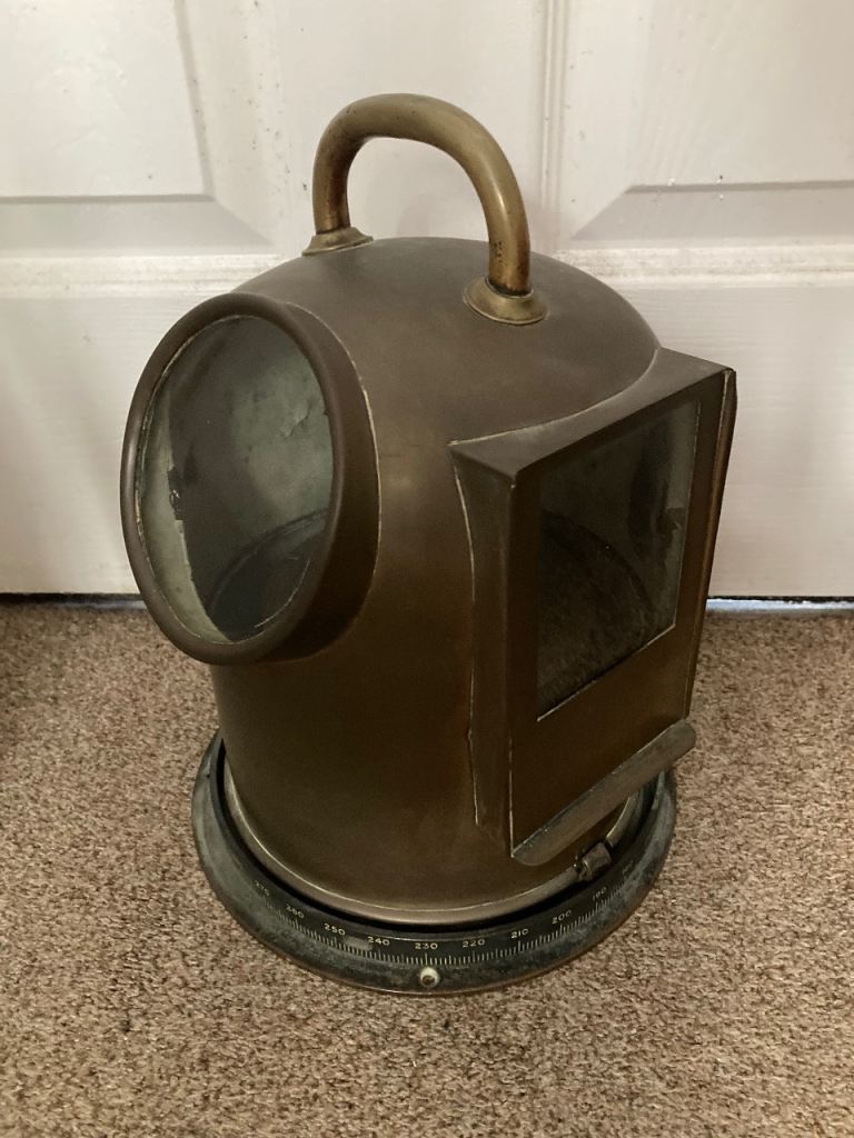 Vintage Brass Compass Binnacle – Nautical Collectible