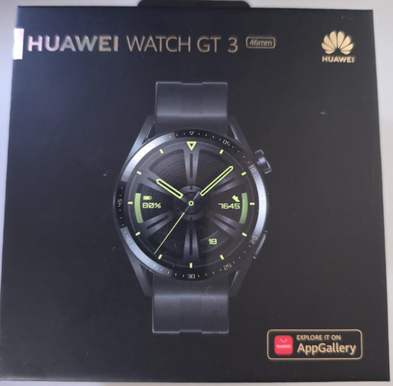 HUAWEI WATCH GT 3 smart watch Active Black 46mmch with Black Strap – Good Condition
