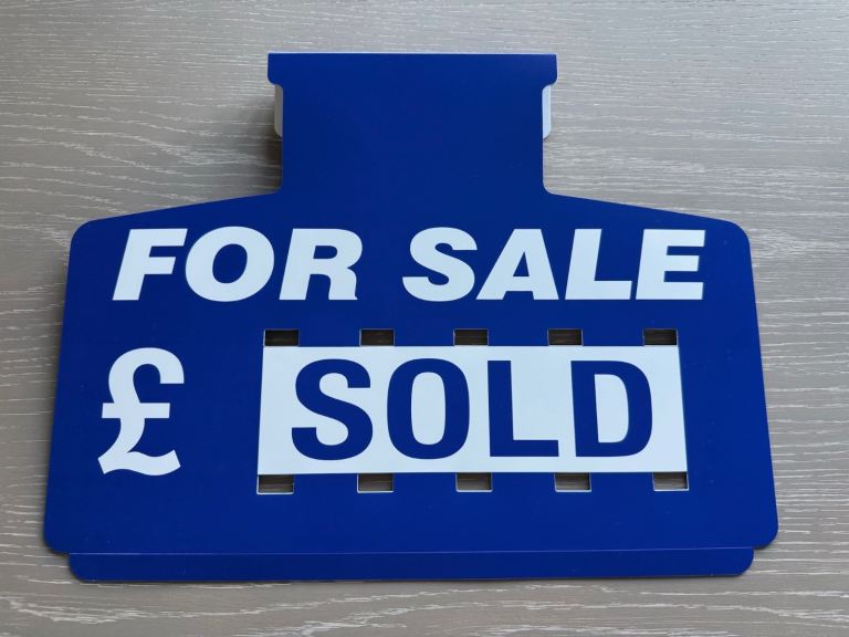 For Sale Sign Board, Pack of 1, Full Blue. Car Sun visor Pricing kit with display numbers (Blue)