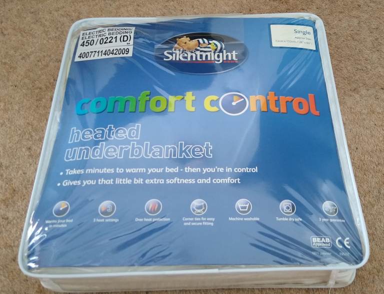 Silentnight Comfort Control heated under blanket/ electric blanket - Single
