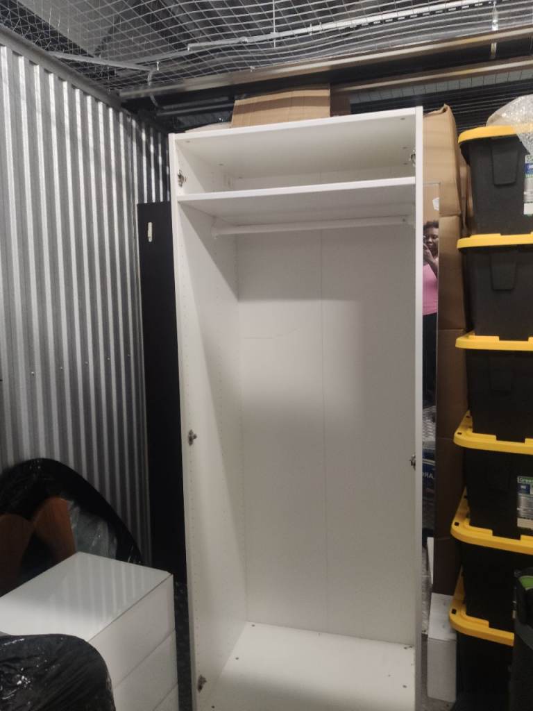IKEA PAX Wardrobe (white) combination comes with glossy white doors - MOVING ABROAD SALE