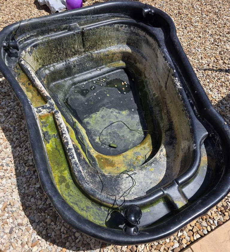 Complete outdoor pond setup