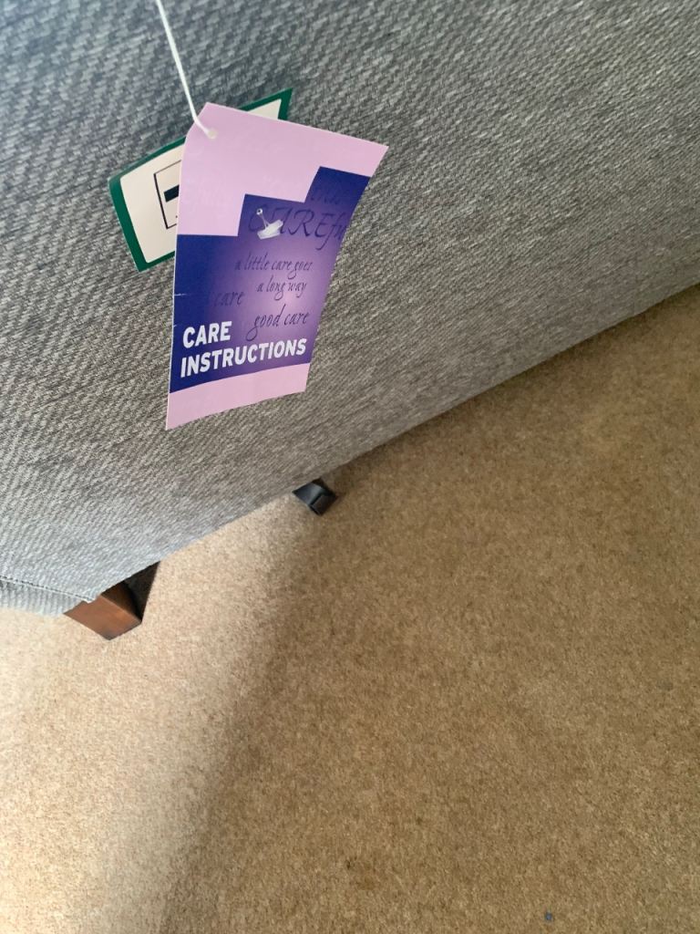 Pair of Comfortable 2-Seater Grey Fabric Sofa – Good Condition