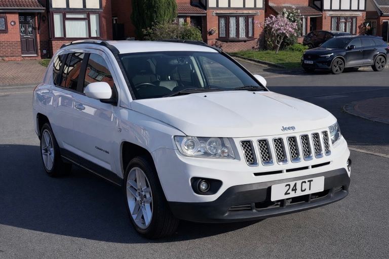 2014 Jeep Compass 2.4 Limited 4WD Automatic  Pearl White Low Miles