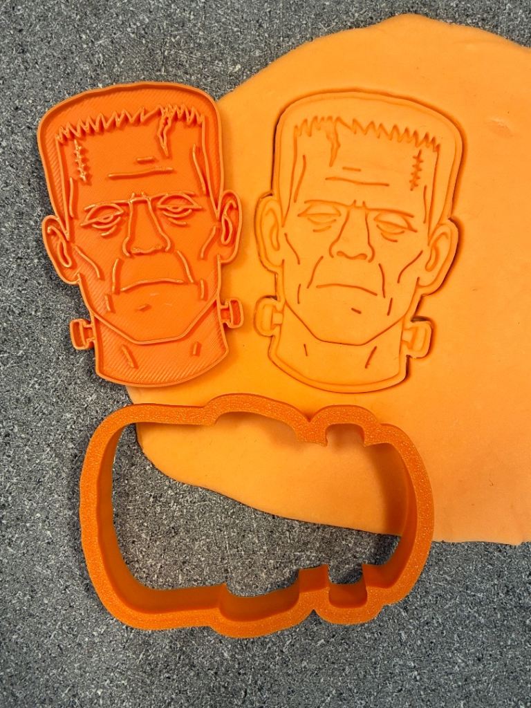 Frankenstein Cookie Cutter & Embosser | 75mm x 50mm | Halloween Biscuit Cutter