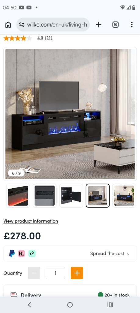Led fireplace unit 