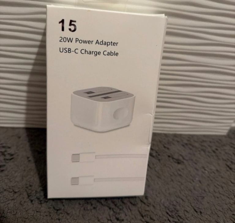 20W USB-C Power Adapter and Charge Cable – Brand New