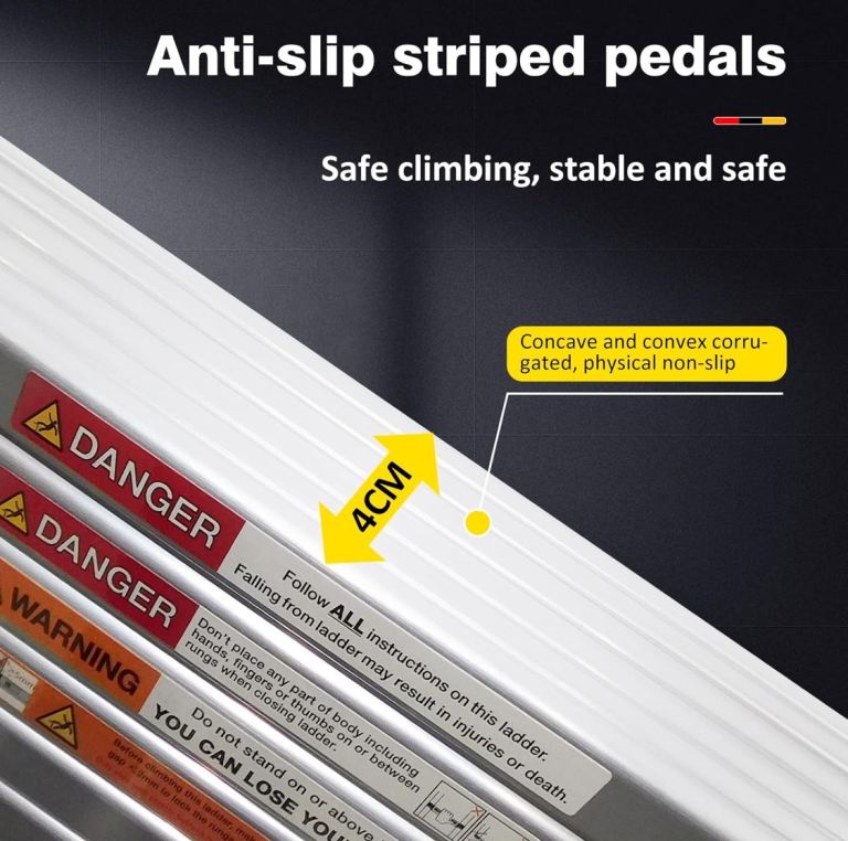 5M Telescopic Ladder 16.5FT Multi-Purpose Folding Aluminium Telescoping Ladder Foldable