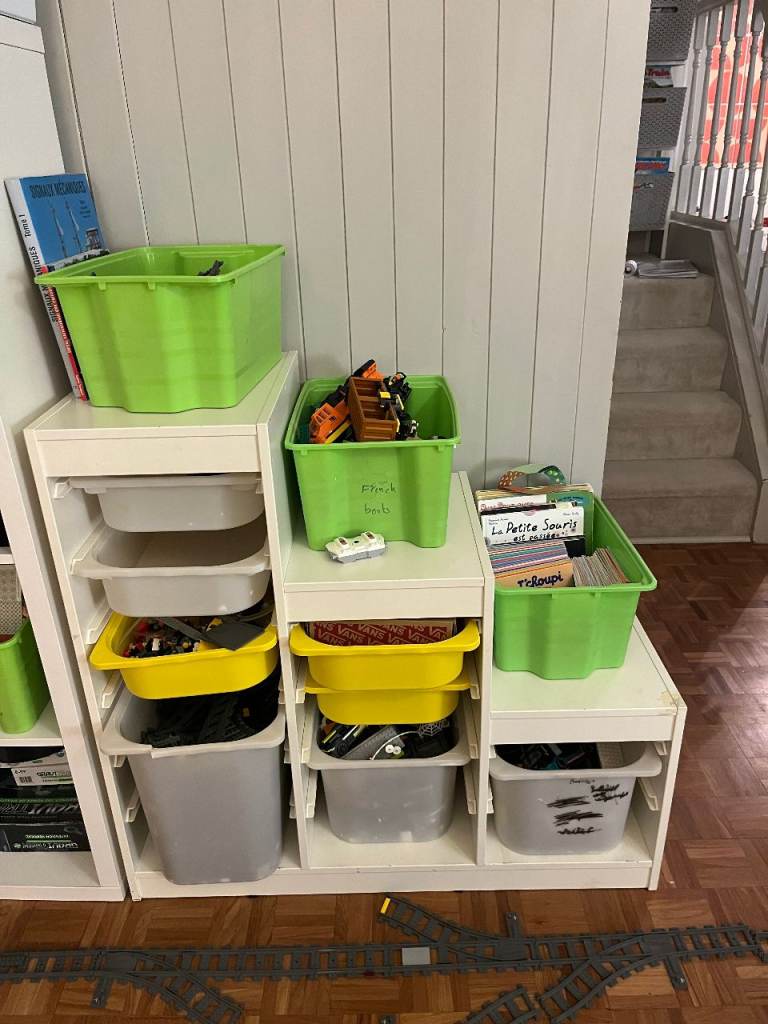 IKEA TROFAST Storage Unit with Bins – White, Good Condition