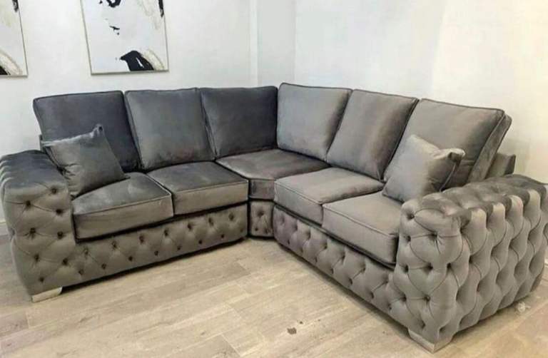 Ashton Chesterfield   3 2 Seater Sofa L Shape Sofa With Cushion 