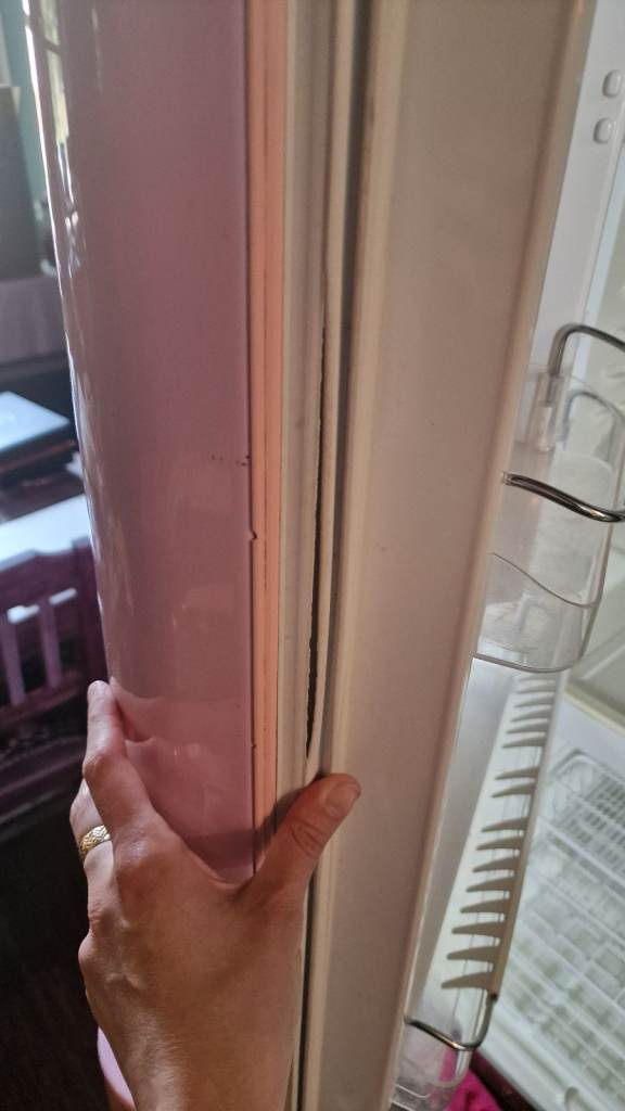 Pink smeg fridge freezer