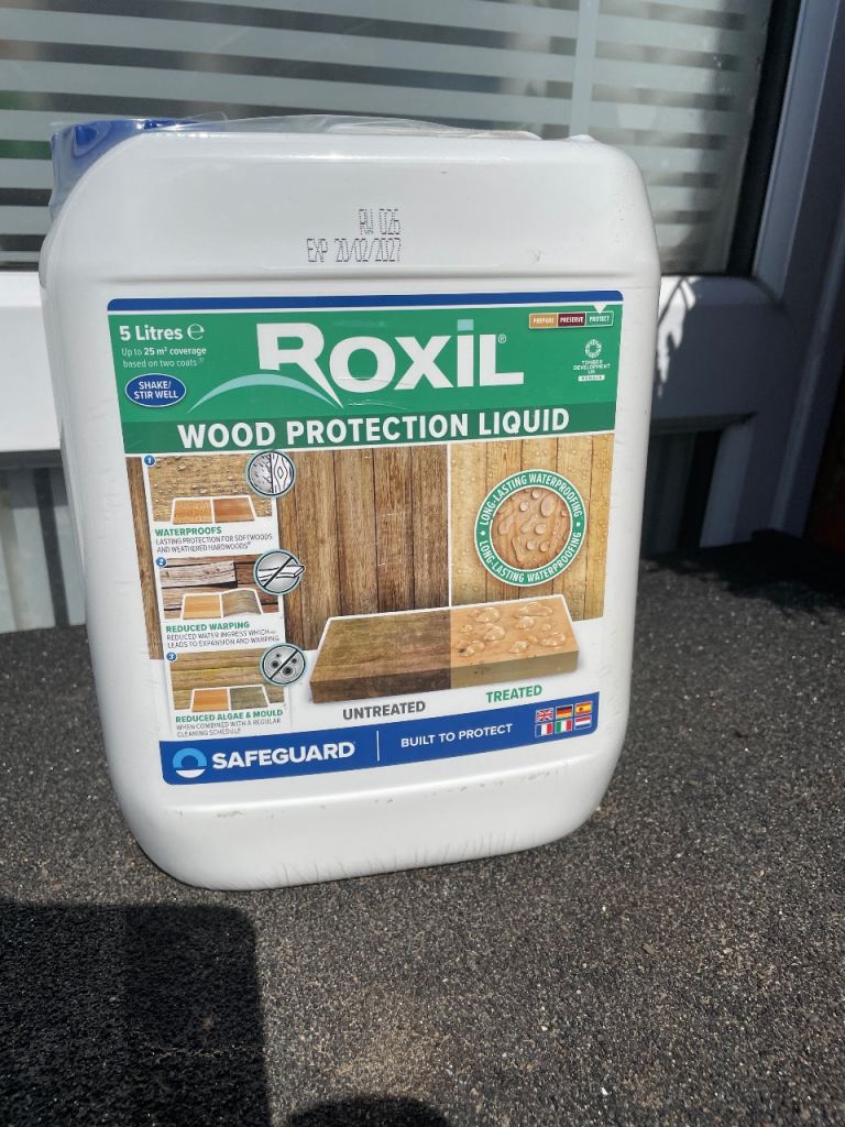 5 Litre NEW Roxil Wood Protection Liquid for Fences