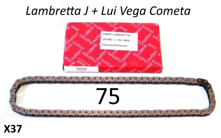 75 link Iwis drive chain for Lambretta Lui Vega Cometa + J