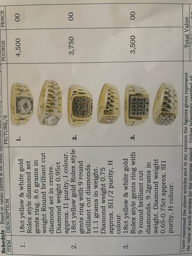 Three Diamond Rings for sale can be sold separately