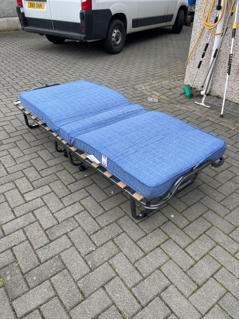 Folding Guest Bed with Grey Storage Cover