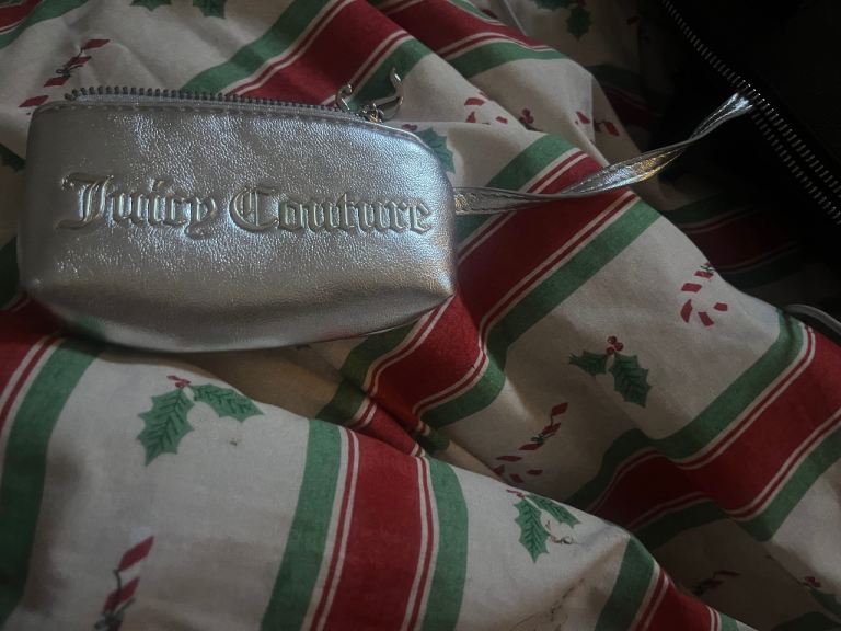 Black and silver juicy couture bag