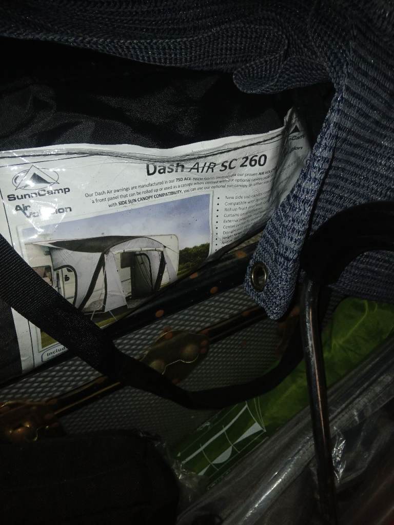 Sunncamp Dash Air SC 260 Awning – Grey, Good Condition