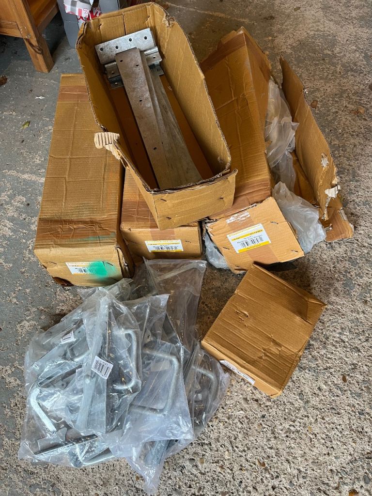 450mm 18" Strong Tee Hinges & Bolts & Latches Galvanised Gates Sheds Heavy Duty