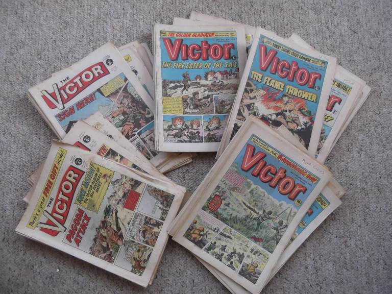 Job lot of 227 different Victor comics, less than 50p each – all in good condition