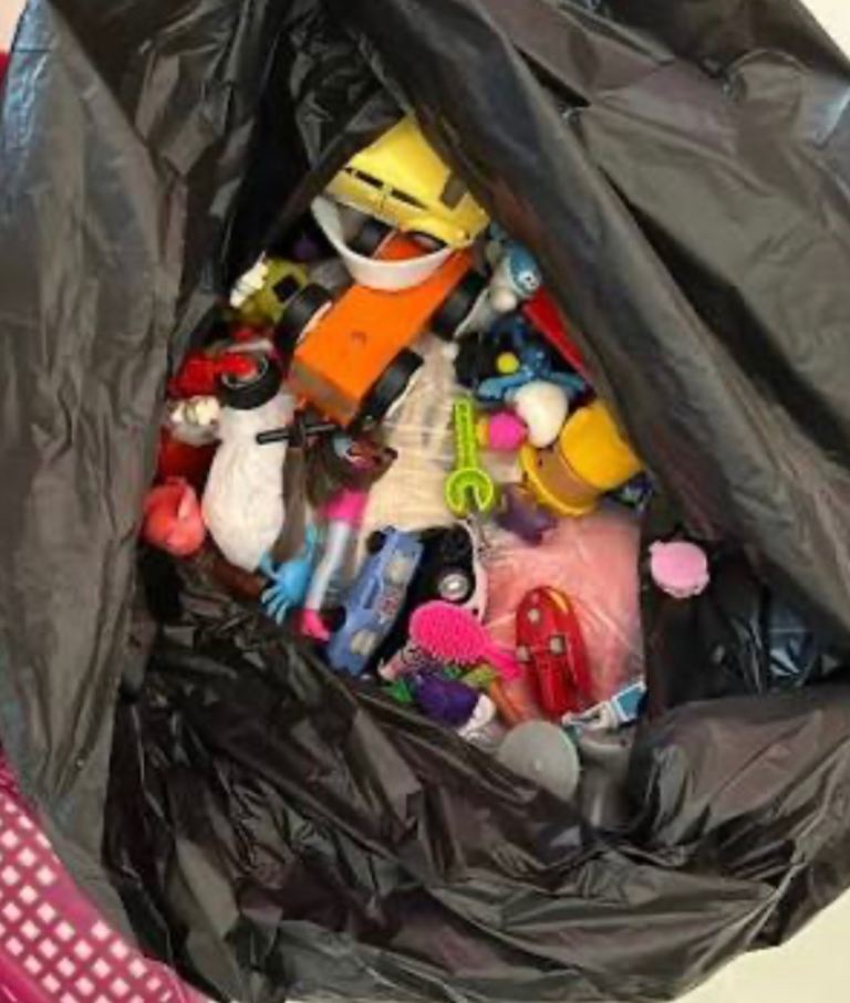 Lots and lots of bags of children's toys