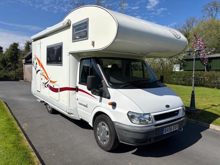 Eura Mobil 580SL Coachbuilt Motorhome. 2006. 4 Berth. 4 Belts. 3.5T. Full Mot. Ford Transit.