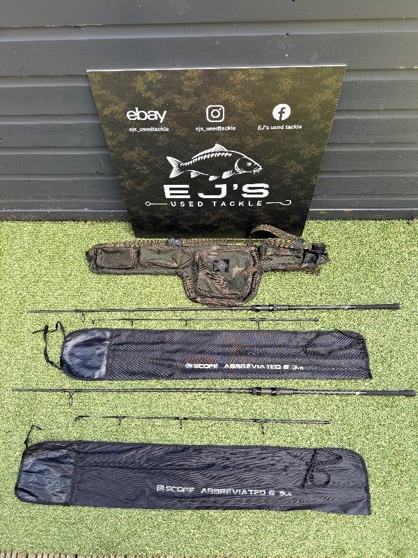 Scope Abbreviated 6ft 3lb fishing rods with Nash scope rod bag ***MINT CONDITION***