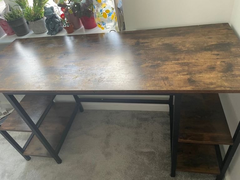 Dark wood desk