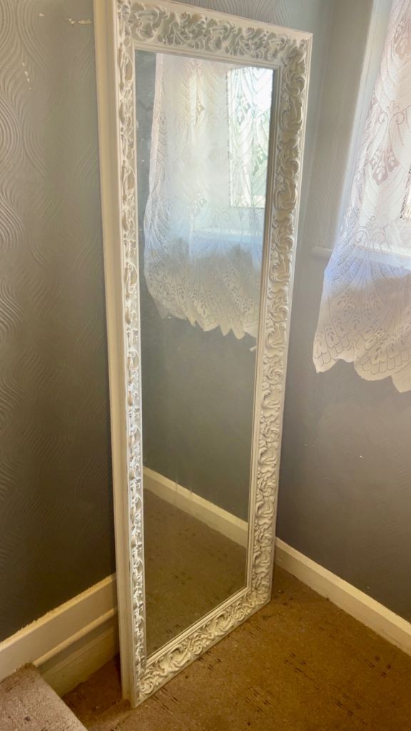 Distressed White Mirror