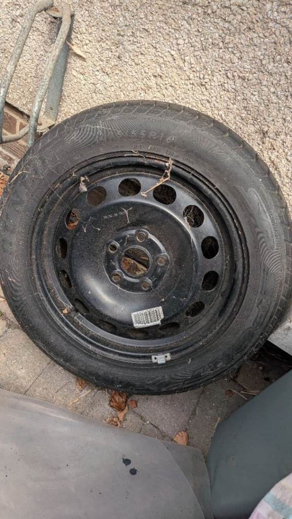 VOLKSWAGEN 16" INCH SPARE WHEEL & TYRE 205/55/16 1K0601027A ET50 DUNLOP (+Audi/Seat/Skoda)