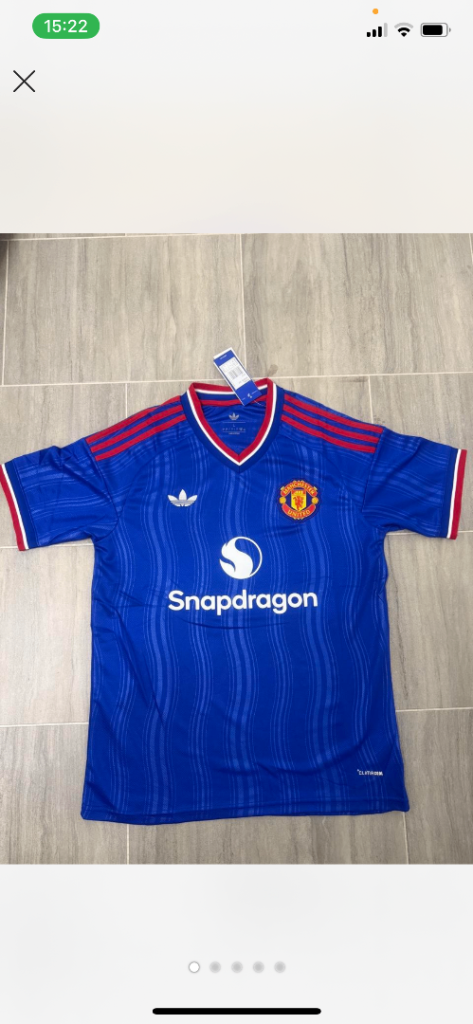 Adidas Manchester United Away Kit Football Shirt – Blue, New with Tags