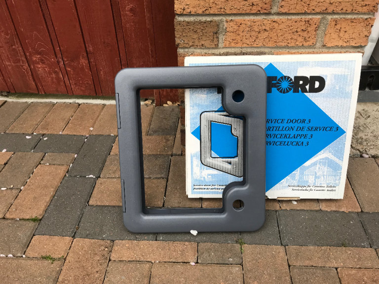 Thetford external cassette toilet door in grey