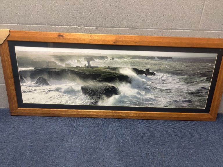 7 of 7 solid oak framed art work 80 each or offer for lot 