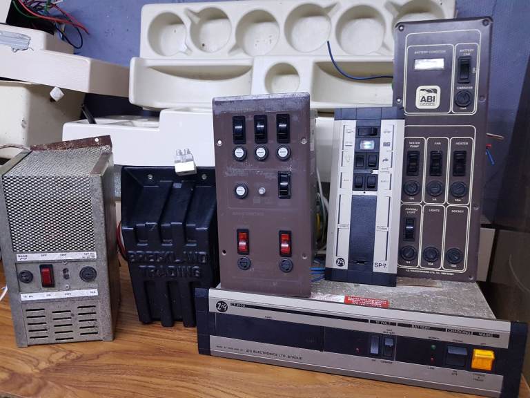 ZIG and other caravan, camper or boat battery distribution units 240v/12v and battery chargers.