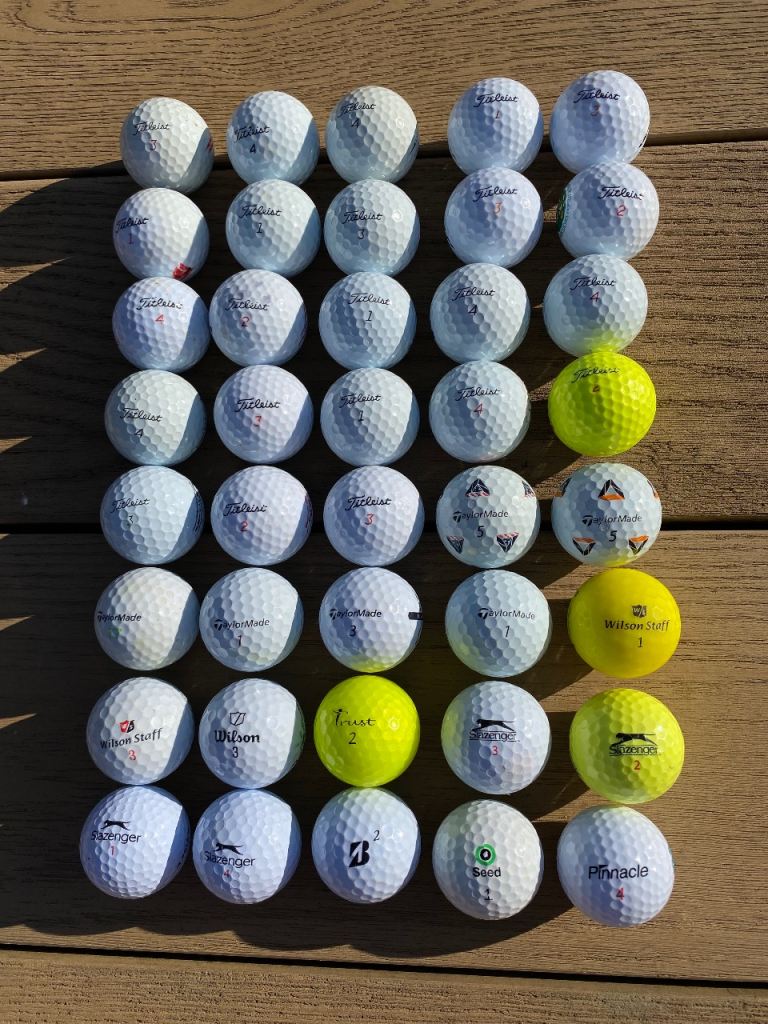 Used Golf Balls x 40 Titleist, TaylorMade etc. Various Premium Brands