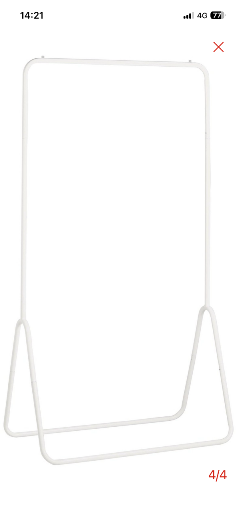 White Habitat clothes rail 