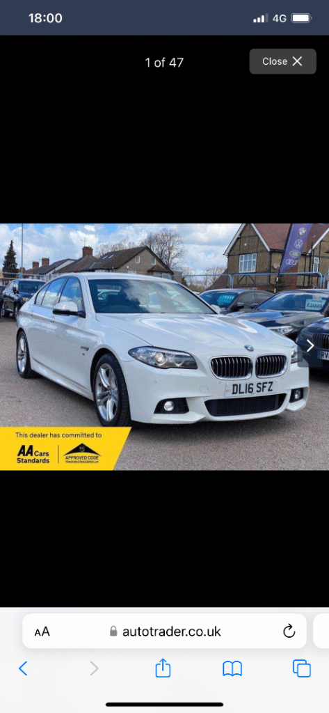 BMW, 5 SERIES, Saloon, 2016, Semi-Auto, 1995 (cc), 4 doors