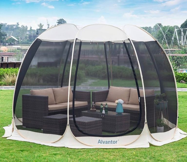 Alvantor Pop Up Mosquito Net Gazebo for 6 10 15 Persons with Side Mosquito Net Sun Shelter