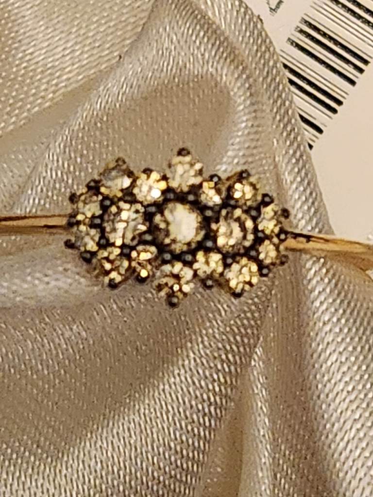 NEE 14Ct SIZE R 14ct Gold Ring Size R SGL CERTIFIED Natural Green Diamonds BOAT RING 0.33ct New 
